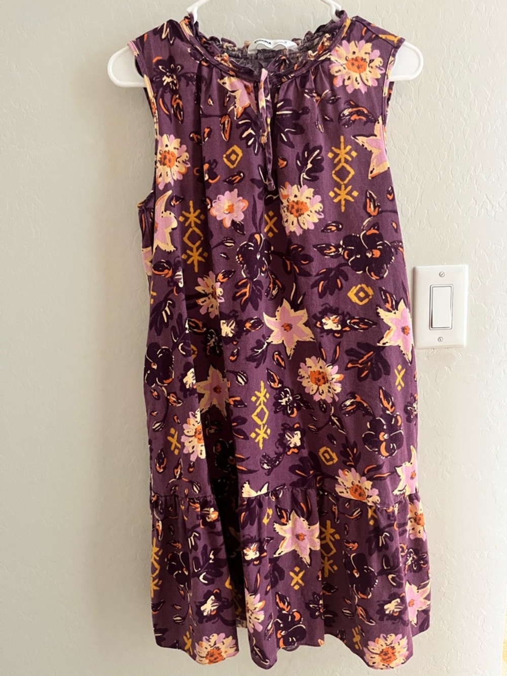 Linen Floral Mini Dress